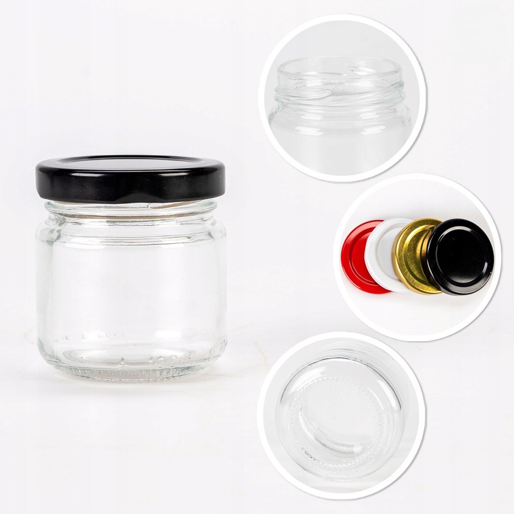 Glazen potje 100ml 5cm met deksel megamix.sk