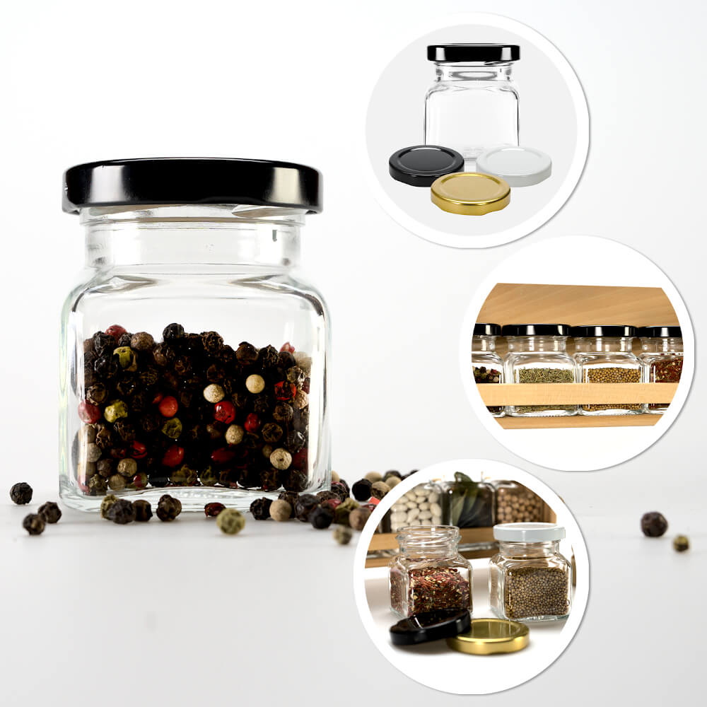 Glazen pot doos 120ml 7cm met deksel megamix.sk