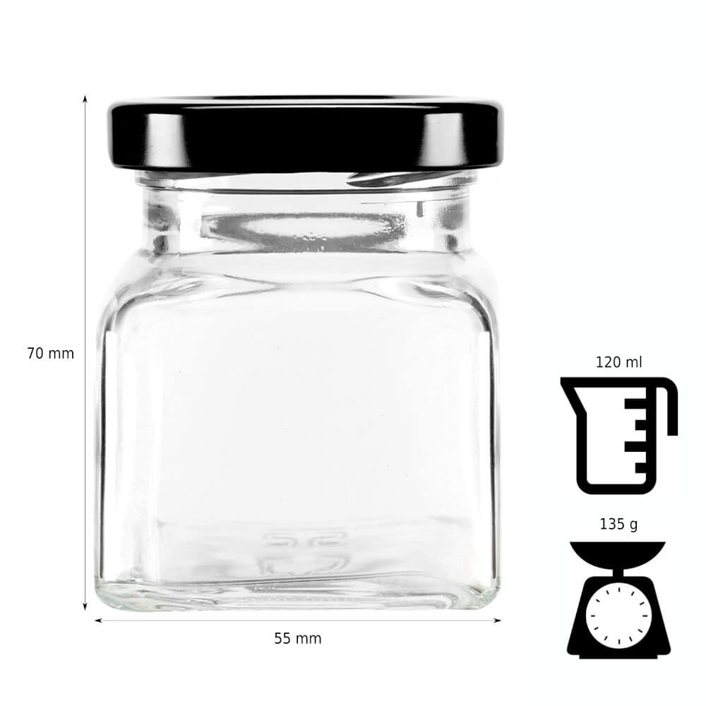 Glazen pot doos 120ml 7cm met deksel megamix.sk