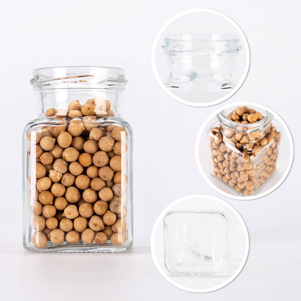 Glazen pot doos 150ml 9cm met deksel megamix.sk