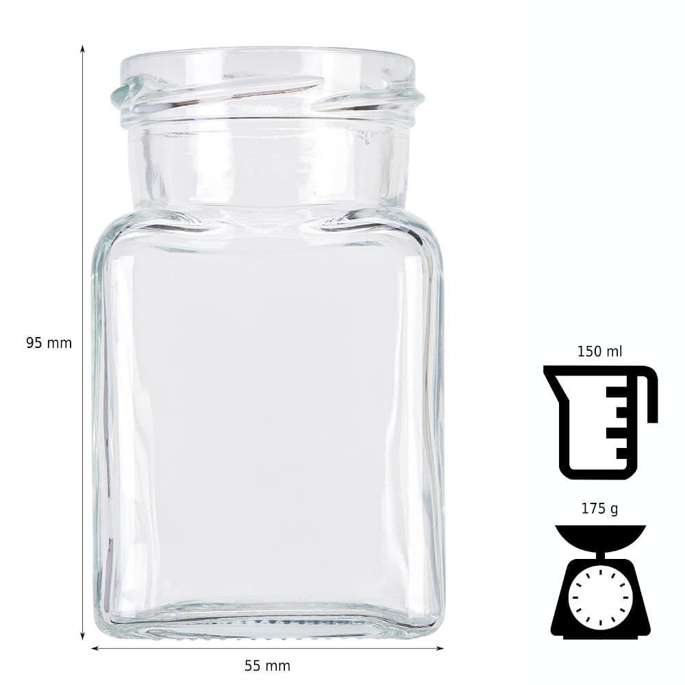 Glazen pot doos 150ml 9cm met deksel megamix.sk