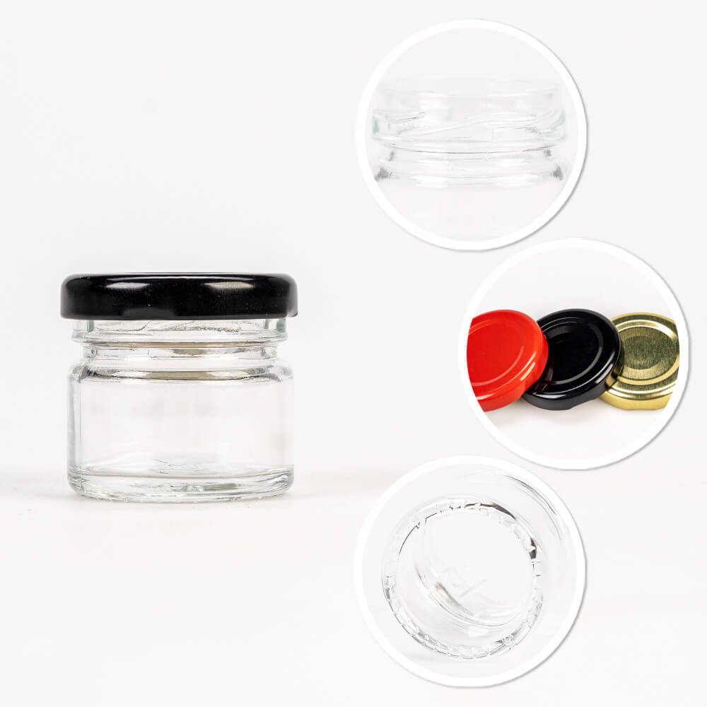 Glazen pot verpakking 30ml 4cm met deksel megamix.sk