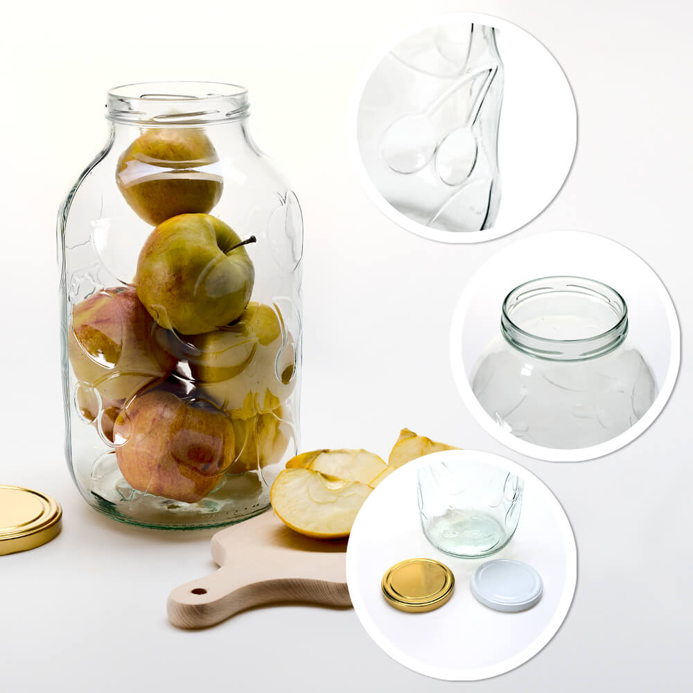 Glazen pot doos 5000ml 17cm met deksel megamix.sk