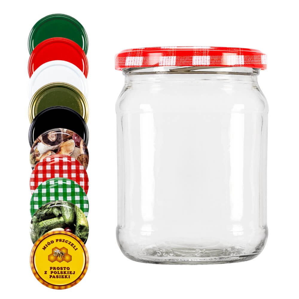 Glazen pot container 520ml 11cm met deksel megamix.sk