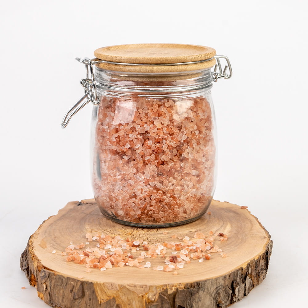 Glazen pot container 700ml 14cm met houten afsluitdeksel megamix.sk
