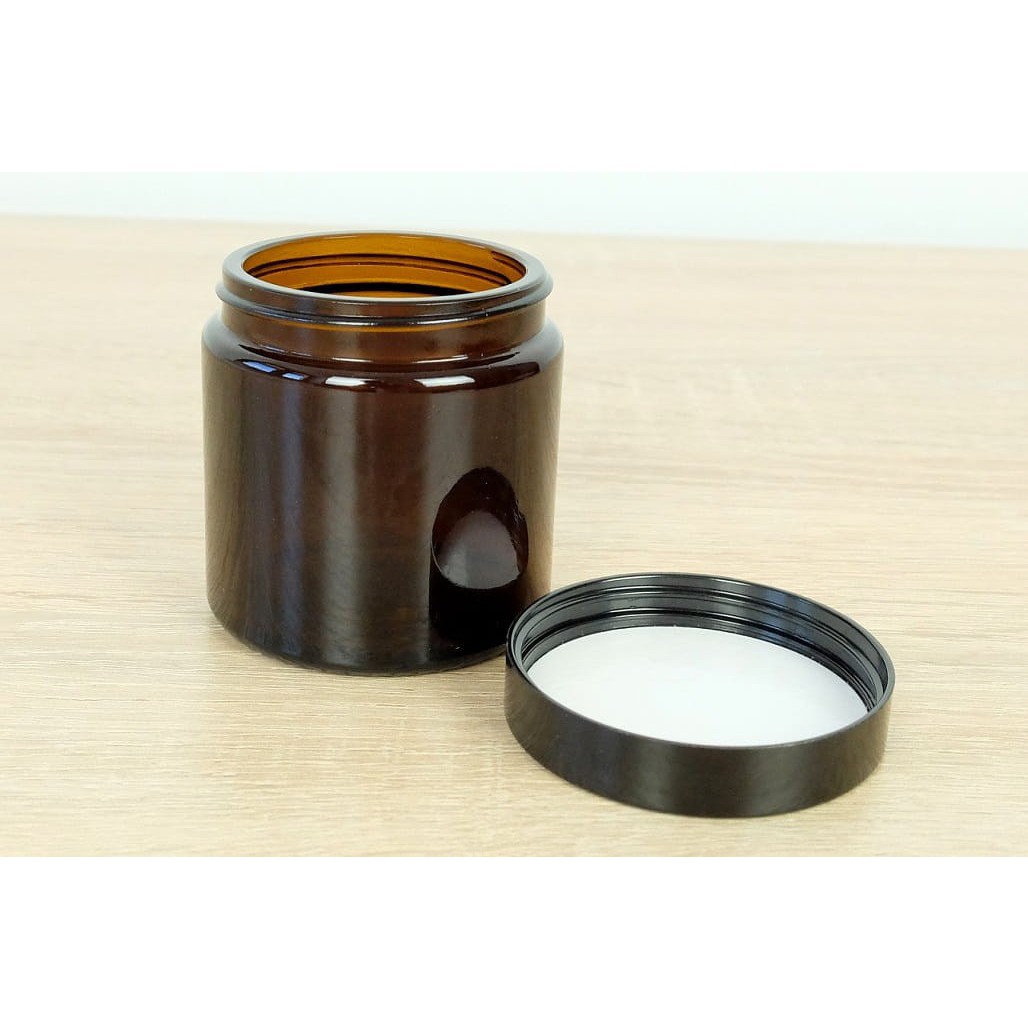 Bruine glazen pot 120 ml 63x62mm megamix.sk