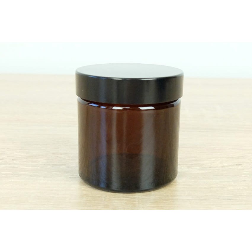Bruine glazen pot 60 ml 53x52mm megamix.sk