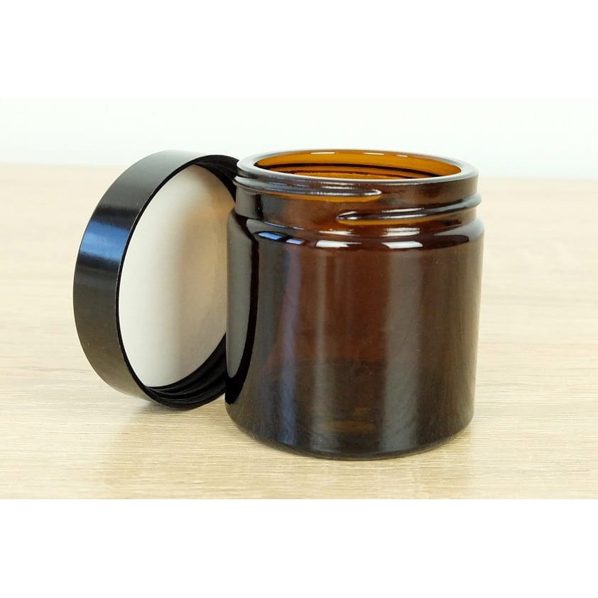 Bruine glazen pot 60 ml 53x52mm megamix.sk