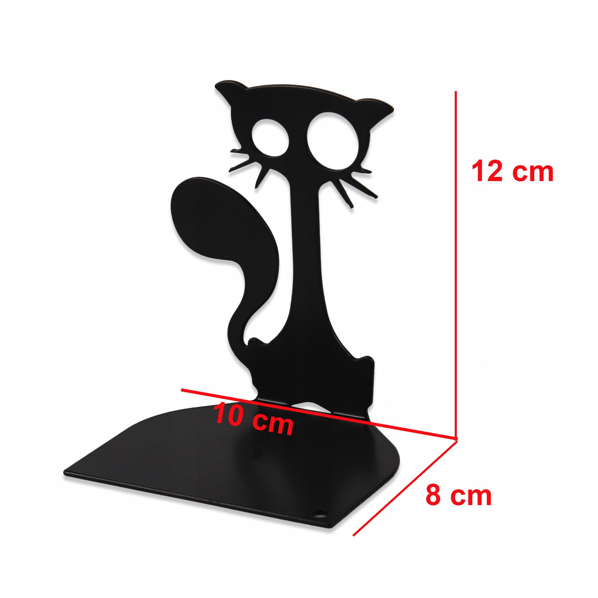 boekenstandaard van metaal 10x12x8cm zwarte kat megamix.sk