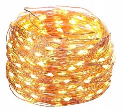 lichtdraad 100 stuks LED op batterijen warm wit licht megamix.sk