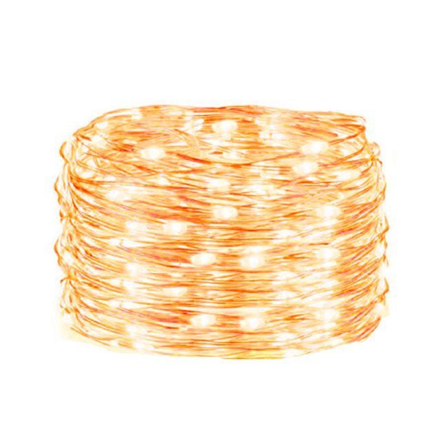 lichtdraad 50 stuks LED warm wit 5m op AA-batterijen megamix.nl