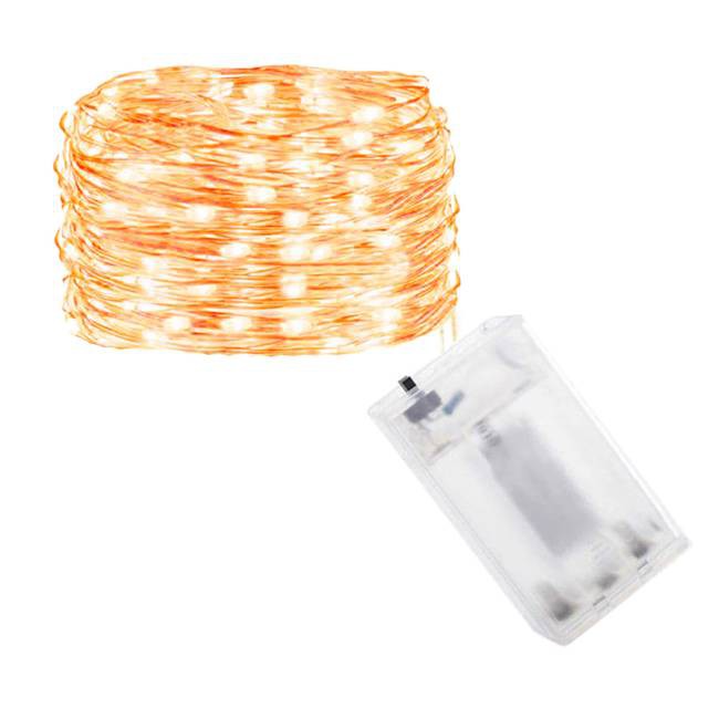 lichtdraad 50 stuks LED warm wit 5m op AA-batterijen megamix.nl