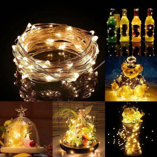 lichtdraad 50 stuks LED warm wit 5m op AA-batterijen megamix.nl