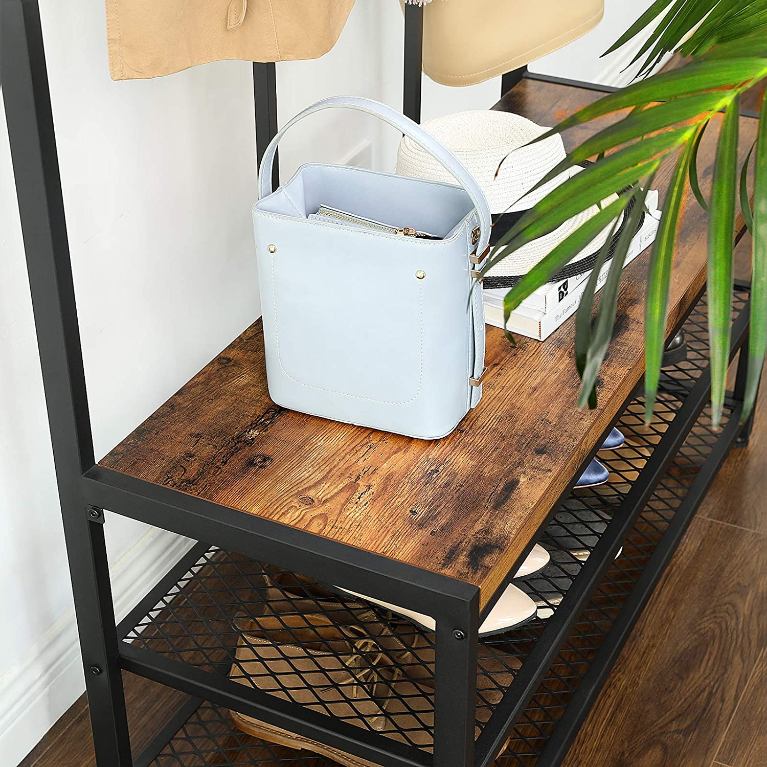 kledinghanger met zitplaats en opbergruimte 100x40x186cm megamix.sk