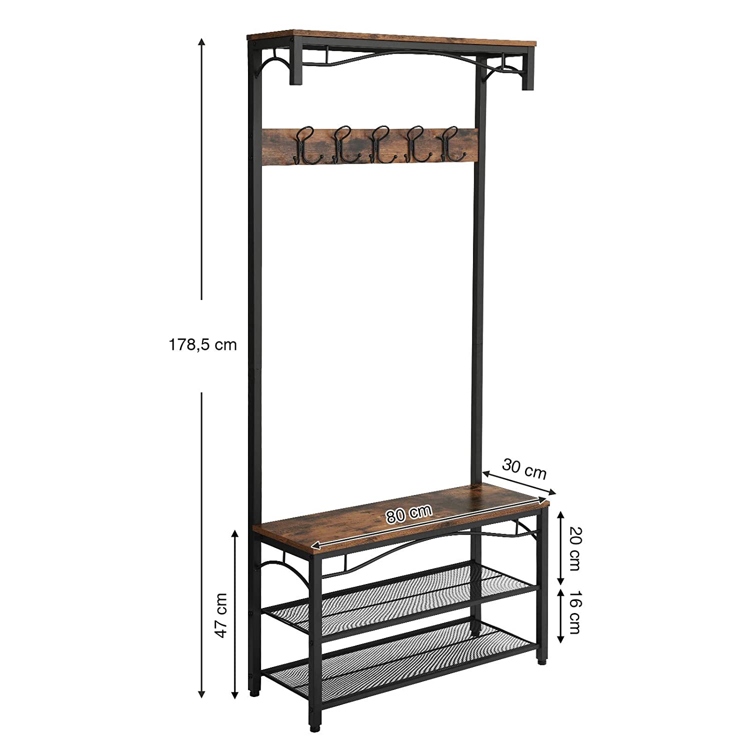 kledinghanger met zitplaats en opbergruimte 80x30x178cm megamix.sk