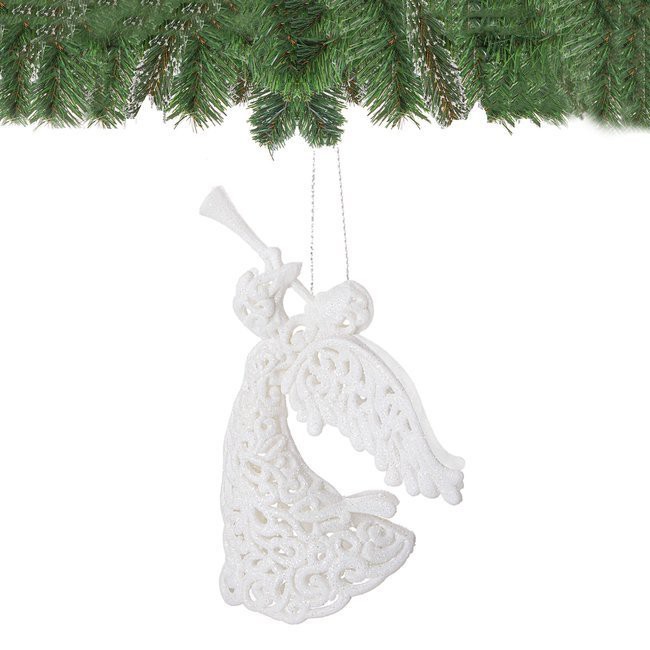 kerstboomversiering wit engeltje 16cm megamix.sk
