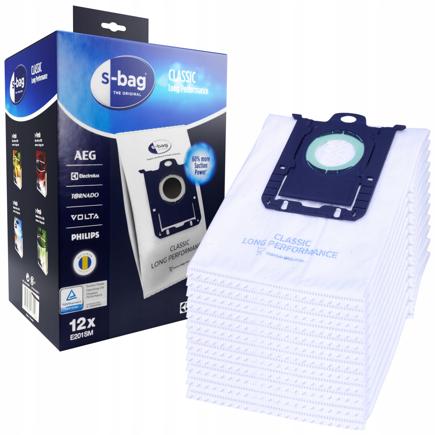 zakje voor synthetische stofzuiger S-BAG 12 stuks + filter megamix.sk